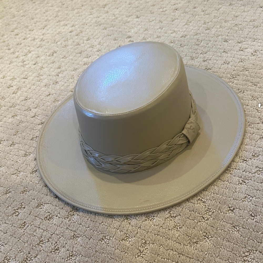 ASN Womens cactus Leather Hat with braided detail